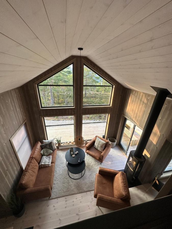 Modern Northern Lights Cabin Drangedal Dış mekan fotoğraf
