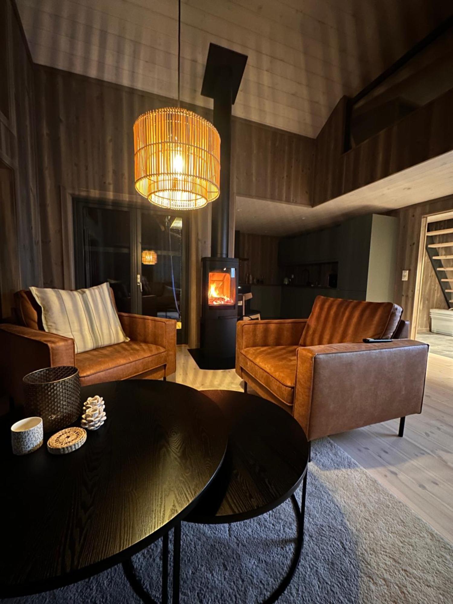 Modern Northern Lights Cabin Drangedal Dış mekan fotoğraf